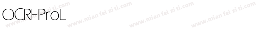 OCRFPro Light字体转换